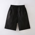 thumbnail image 1 of Bainana Summer Shorts For Toddler Boys Solid Color Elastic Waist Straight Leg Shorty Comfortable Soft Infant Boys Summer Holiday School Wear Shorts Black Size 7-8 Years, 1 of 3