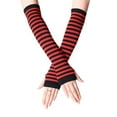 thumbnail image 2 of Women's Arm Warmers Long Fingerless Gloves Black Thin Oversleeve, 2 of 9