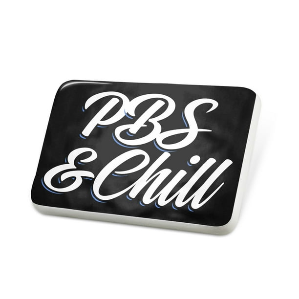 Neonblond Porcelein Pin Classic Design Pbs And Chill Lapel Badge