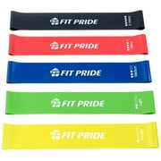 Fitness Life Resistance Bands Exercise Loop Mini Bands Set of 5 Fitness Crossfit Band for Workout Physical Therapy Home Stretching Yoga Pilate