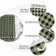 thumbnail image 6 of Sage Green Black Waterproof Fabric Shower Curtain,Farmhouse Vintage Bear Buffalo Plaid Waterproof Fabric Shower Curtain for Bathroom Curtains Bathtubs Shower Curtains with 12 Hooks Extra Long 72x96, 6 of 8