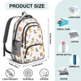 thumbnail image 4 of Pet Cat and Toy White Pattern Cute School Backpack Bag with Padded Back and Adjustable Shoulder Straps 16.9 X 12.6 X 5.9 Inches, 4 of 4