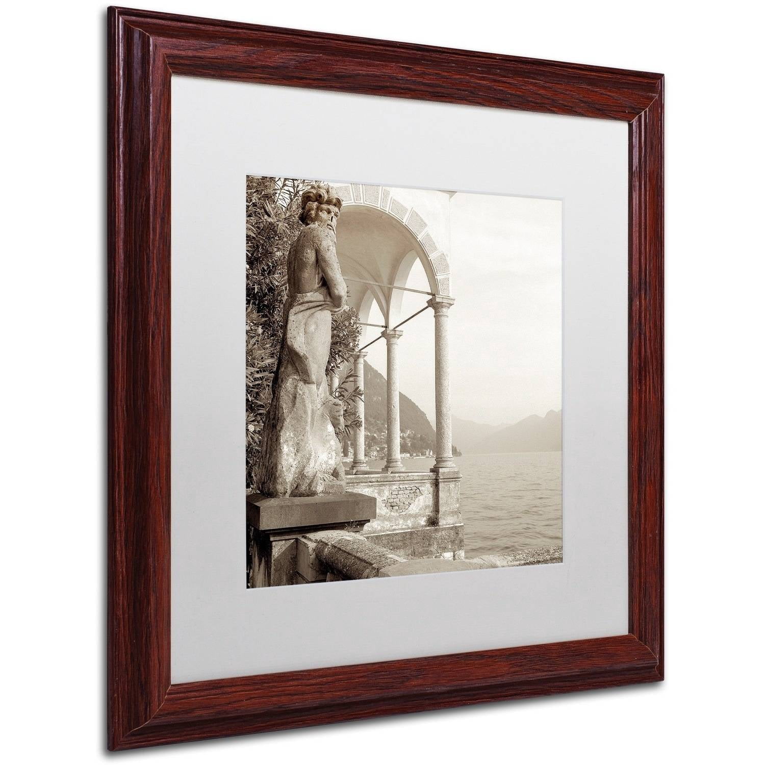 Trademark Fine Art "Giardini Italiano IV" Canvas Art by Alan Blaustein, White Matte, Wood Frame
