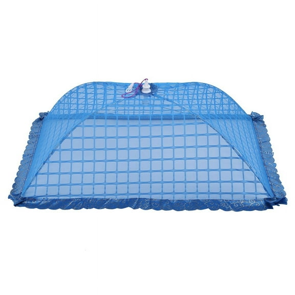 1 Square Mesh Screen Umbrella Food Cover Tents 72x51cm(blue)