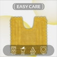 thumbnail image 4 of Better Trends 20" x 20" U-Shape Toilet Rug 100% Cotton Tufted Bathroom Rug, Contour Mat, Water Absorbent, Reversible, Machine Washable, (Yellow) Lilly Crochet Collection, 4 of 7