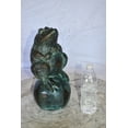 thumbnail image 3 of Nifao Frog Outdoor Fountain Statue, Bronze Garden Water Feature with Green Patina Finish for Patio & Garden – Garden Outdoor Decor Sculpture, 6"L x 6"W x 14"H, 3 of 9