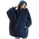 thumbnail image 3 of Sudadera con capucha de gran tamaño para hombre y mujer, manta de lana gruesa con mangas, ropa de dormir para invierno, 3 of 3