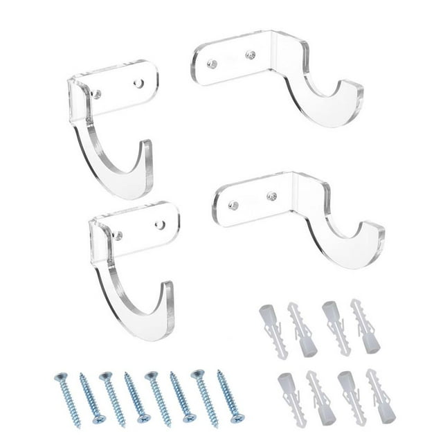 Wosthever 2 pares de bate de béisbol acrílico montado en la pared soporte de bates de softball estante de almacenamiento percha suministros de Type5 NO5