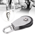 thumbnail image 2 of HURRISE Stainless Steel Shell Dual Bearings Mute Pulley Block Nylon Wheel Groove 360 Degree Rotation,Exercise Bearing Pulley,Pully Block for Fitness, 2 of 8