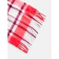 thumbnail image 2 of Scenario Women's Woven Plaid Scarf, Red, 2 of 4