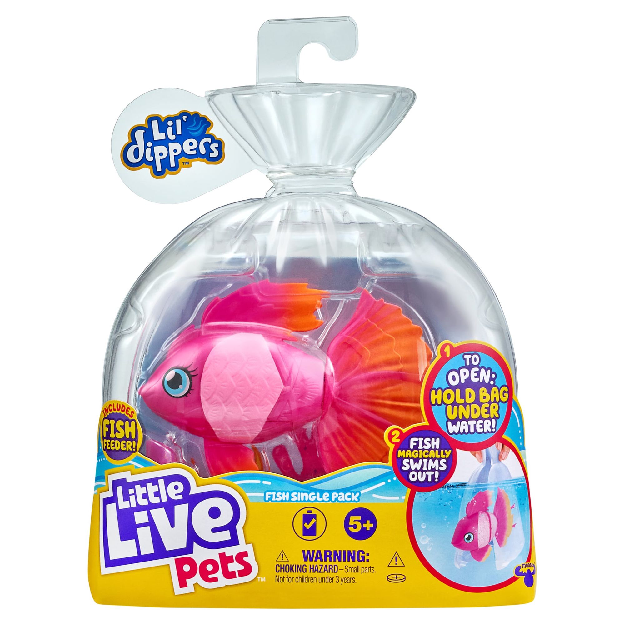 Little Live Pets, Lil' Dippers: Marina Ballerina, Interactive Pink Fish ...