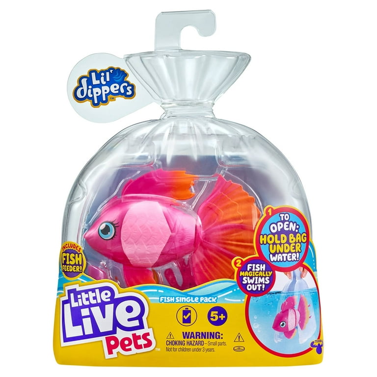 Little Live Pets, Lil' Dippers: Marina Ballerina, Interactive Pink Fish,  Ages 5+ 