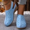 thumbnail image 5 of IEMIEMIEM Women's Closed Toe Sandals with Arch Support Breathable Cut-Out Vamp Orthopedic Shoes Comfortable Slip On Open Back Sandals Summer Casual 2026 Walking Platform Shoes Sky Blue 7 Wide, 5 of 5