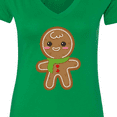 thumbnail image 4 of Inktastic Gingerbread Christmas Women's V-Neck T-Shirt, 4 of 5