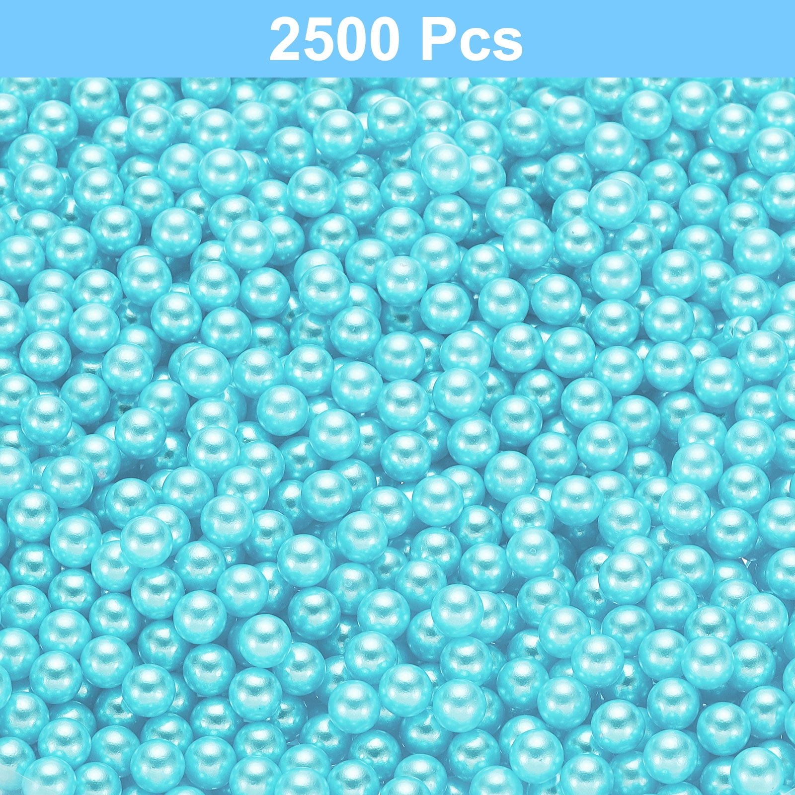 Unique Bargains Durable Faux Pearl for Crafting No Hole Pearls for Vase Fillers Blue