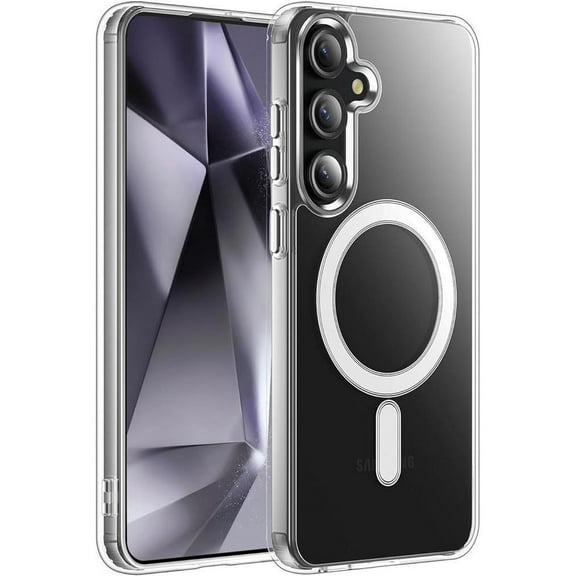 Entronix Magnetic Clear Case for Galaxy S25 Plus, [Yellow Resistant] Slim Fit Shockproof Cover