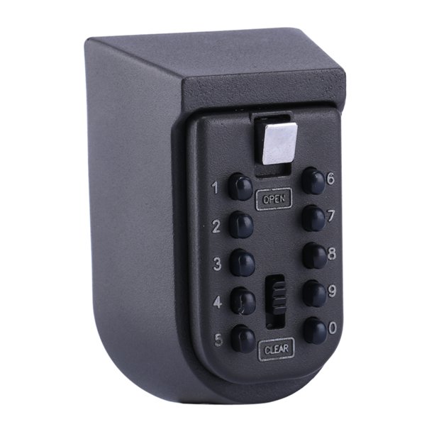 Spare Key Storage Safe Box Password Lock, Key Security Password Lockbox, Wall Mount Push Button