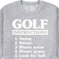 thumbnail image 3 of Instant Message - Golf Instructions - Men's Crew Neck Fleece Pullover, 3 of 6