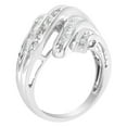 thumbnail image 4 of 10K White Gold 3/4ct TDW Round and Baguette cut Diamond Channel Ring (H-I,SI2-I1), 4 of 8