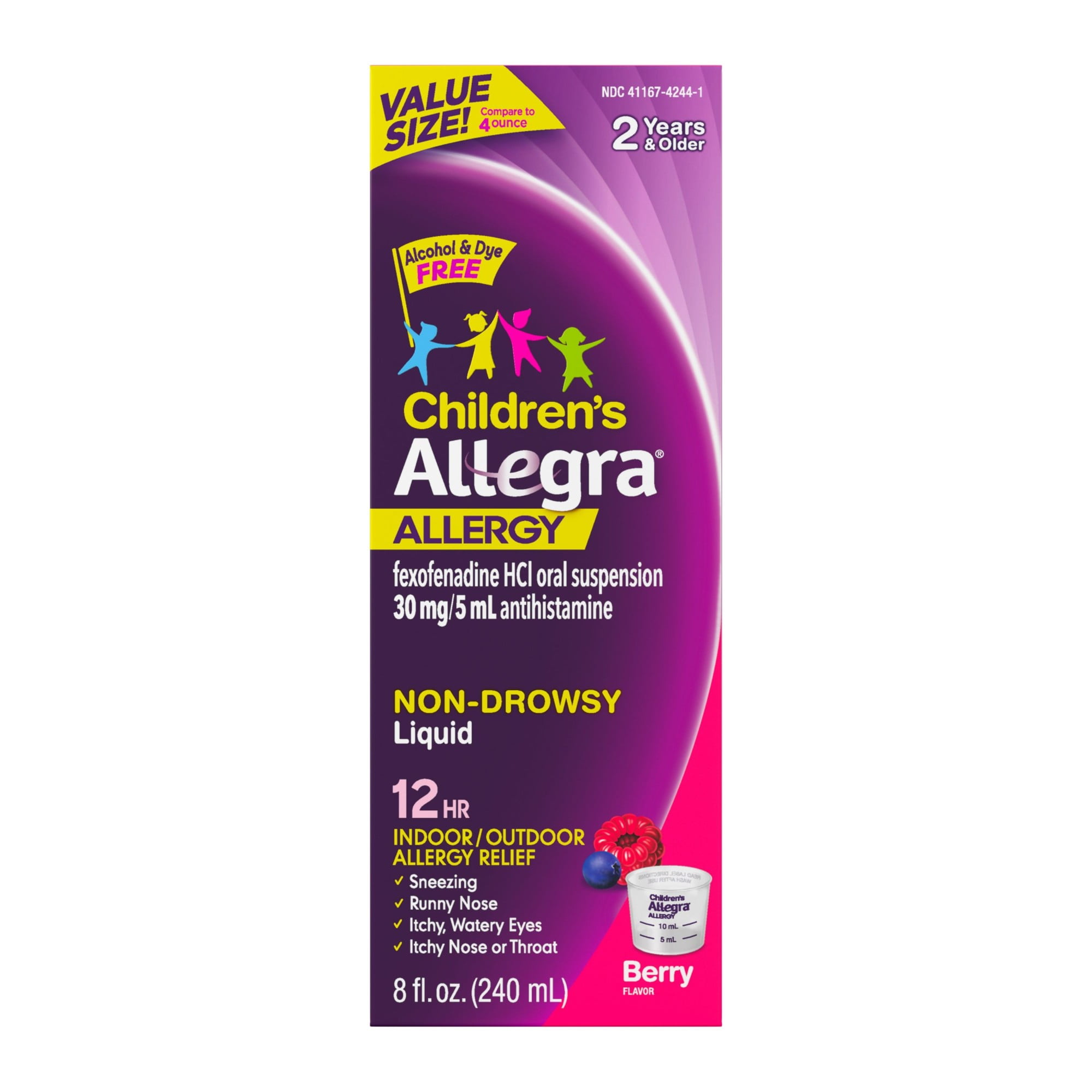 Allegra Children's 12-Hour Allergy Relief Liquid, Non-Drowsy