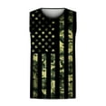 thumbnail image 4 of Men Clearance LYXSSBYX Mens Tank Tops on Clearance Men Casual Round Neck Pullover Flag 3D Digital Printing T-shirt Tops Vest, 4 of 5
