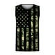thumbnail image 4 of Hombres Casual Cuello Redondo Jersey Bandera 3D Impresión Digital Camiseta Tops Chaleco Pompotops  oipoqjl30562, 4 of 5