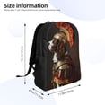 thumbnail image 4 of Xecao Medieval Knight Dog Print School Backpack with Laptop Compartment Small Travel Laptop Backpack for Women Men Waterproof College Backpack Simple School Bag, 4 of 8