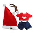 thumbnail image 4 of Conjunto de ropa para muñecas, disfraz para fiesta, regalo de invierno, decoración para muñecas de 17 cm Suéter de corazón, 4 of 9