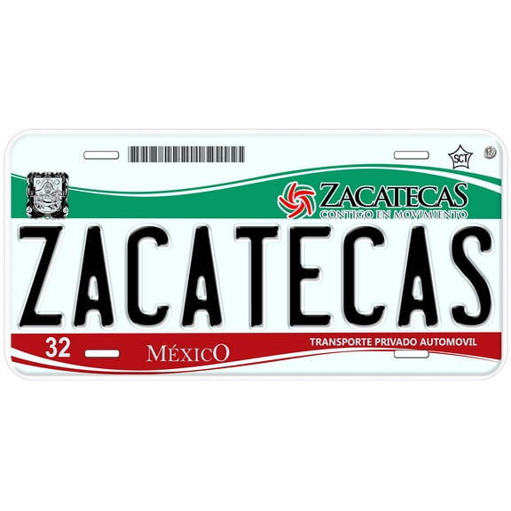 Zacatecas Mexico Novelty Car License Plate