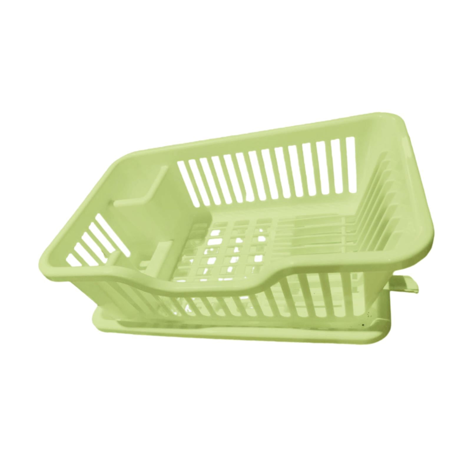 Fiocias Cutlery Holder And Dish Drainer Organizer for Kitchen Utensils, Storage Solution Light Green
