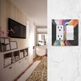 thumbnail image 5 of Yayeee Rocker Switch Wall Plate 1-Gang 4.6"x2.9" Home Decorative Outlet Cover, Colorful Black, 5 of 6