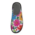 thumbnail image 3 of IAUYY Memory Foam House Slippers Suitable for Both Men and Women. Comfortable, Anti-Slip Plush Flat-Bottomed Slippers The Best Holiday Gift Flower Wall, 3 of 9