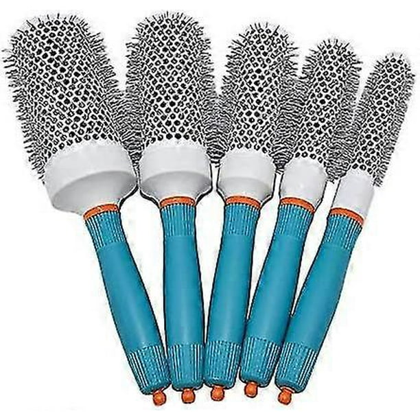 Ceramic Lonic Round Hair Brush Barrel Hairdressing Hair Salon Styling Barrel Curling Brush Tool Set