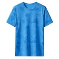 thumbnail image 1 of Chemises pour Hommes, T-shirt d'Été Uni Décontracté à Manches Courtes et Col Rond, 1 of 2