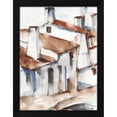 thumbnail image 2 of Ethan Harper 19x24 Black Modern Wood Framed Wall Art Titled - White Cottages I, 2 of 6