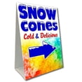 thumbnail image 2 of Snow Cones (Arrow) Economy A-Frame Sign 2 Feet Wide by 3 Feet Tall, 2 of 4