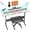 White, variant on Furnibear 61-Key Piano Keyboard with Lighted Keys, Stand, Bench, Microphone, Headphone, Electronic Keyboard Piano Set, Black