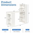 thumbnail image 6 of 48" Computer Desk with 4-Tier Bookcase, Modern Reversible Home office Desk Writing Desk for Small Spaces, White, 6 of 8