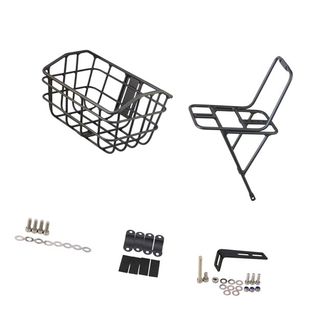 Cesta de canasta de bicicleta Cesta de carga Fácilmente Instale la construcción resistente Accesorios de gran capacidad de gran capacidad NEGRO para con estante de carga