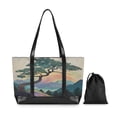 thumbnail image 7 of FORMRS Canvas Laptop Tote Bag for Women with 15.6" Computer Compartments Shoulder Handbag, Pine Tree Rainbow, 7 of 7