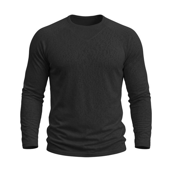 JTSRKL Cotton Blend Retro Tops for Men Crew Neck Solid Casual Breathable Long Sleeve Pullover Relaxed Soft Fit Comfortable Versatile Shirts