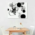 thumbnail image 2 of COMIO Bathroom Decor Wall Art Black and White Bubbles Prints Pictures Framed Canvas Artwork Wall Art for Bedroom Kitchen Office Modern Ink and Wash Painting Decorations, 2 of 4