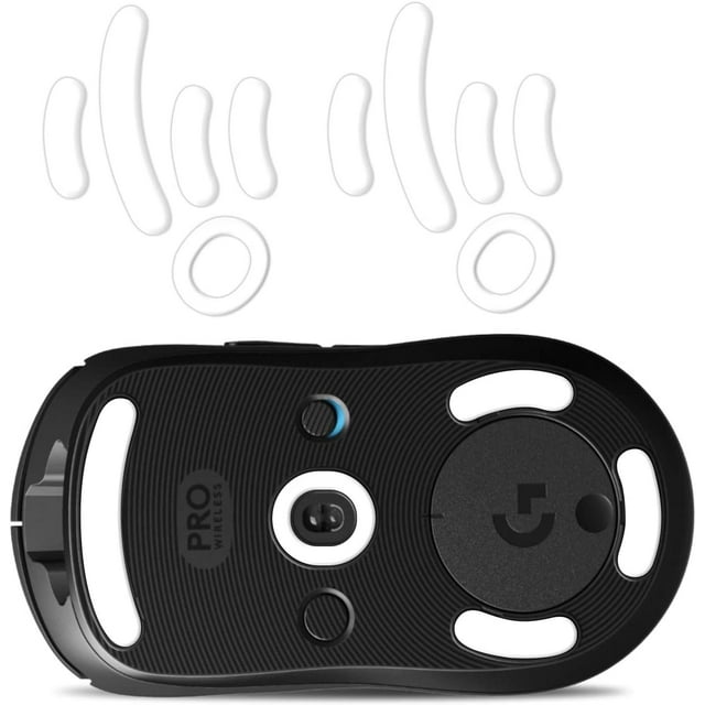 GHSDFBB 2 Sets of Hyperslides Rounded Curved Edges Mouse Feet, Mouse Skates, Mouse Pads for Logitech G Pro Wireless Gaming Mouse Feet Replacement (0.8mm, Smooth Glide, Pure White PTFE) Pro P