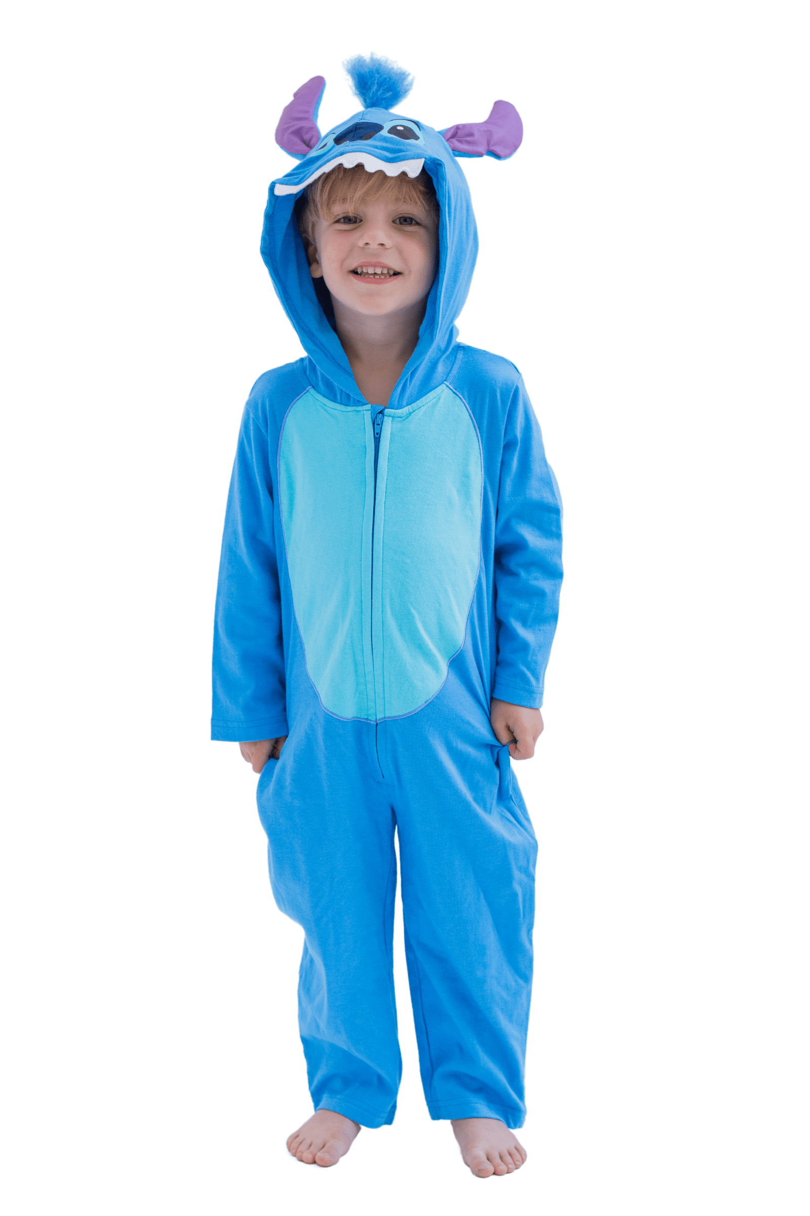 Disney Lilo & Stitch Infant Baby Boys Zip Up Coverall Blue 18 Months
