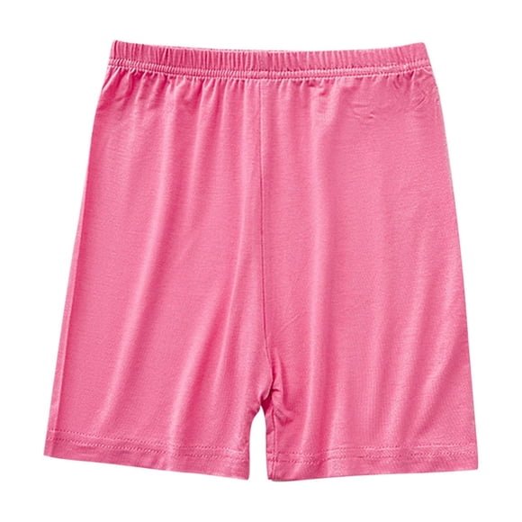 Odeerbi 3-14 Años Niñas Modal Bike Shorts Cintura Alta Seguridad Bajo Vestido Slip Shorts Yoga Dance Shorts Verano Color Sólido Leggings Casual Shorts