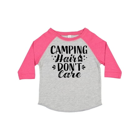 

Inktastic Camping Hair Dont Care with Campfire Gift Toddler Toddler Girl T-Shirt