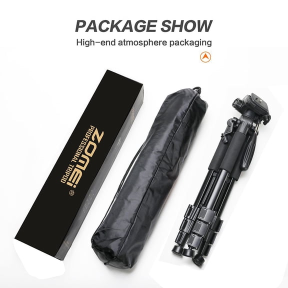 Inteprter Trípode de cámara de aleación de aluminio de viaje portátil profesional Q111 con cabezal panorámico para cámara Digital SLR DSLR Accesorios de cámara y óptica
