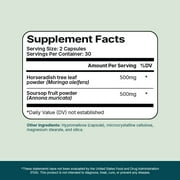 Santo Remedio Moringa + Soursop Capsules Supplements, 60 Count, Moringa and Soursop