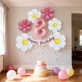 thumbnail image 2 of Globos de Fiesta HAUCIAJEIN Número 8 Rosa de 40" con Set de Margaritas, 2 of 9