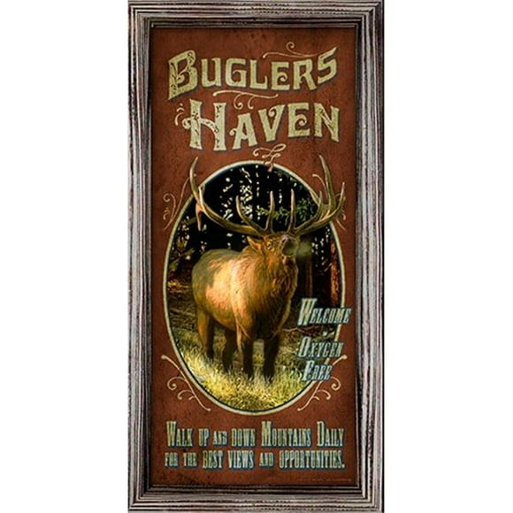 SignMission P-812 Buglers Haven Elk 12 in. Novelty Sign - Buglers Haven ELK
